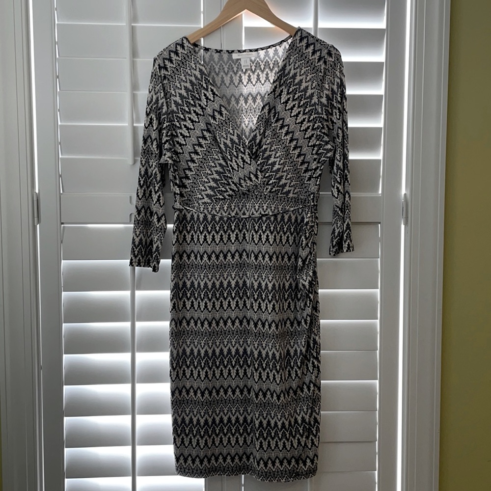 Motherhood Maternity | Empire Waist Faux Wrap Dress | M